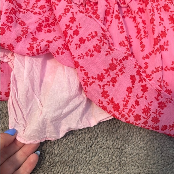 Amazon Pink Ruffle Mini Dress - Picture 3 of 3